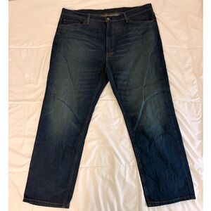 dark wash levi 541 denim straight leg jeans